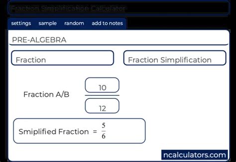 Fraction Simplification Calculator