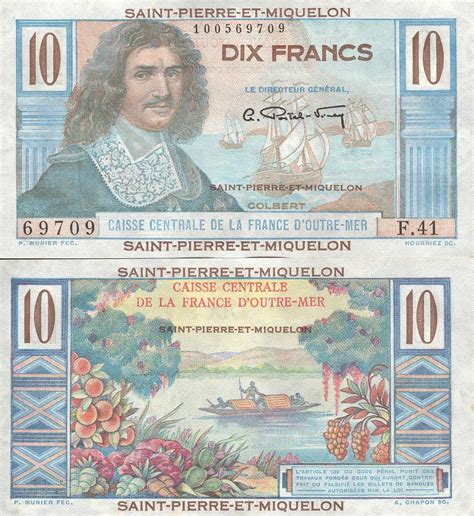 Scwpm P A Tbb B A Francs Saint Pierre Miquelon Banknote