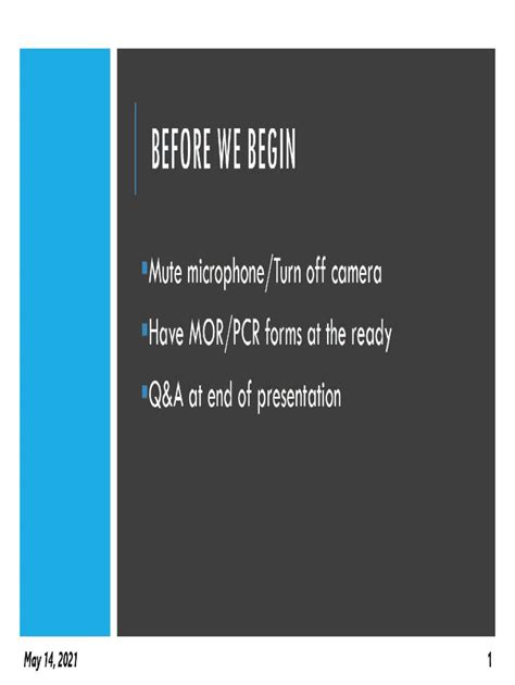 Fillable Online Public Information Presentation On Forms 11 Mor And 11 Pcr 2021 Public