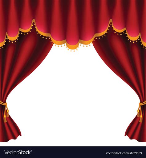 Red curtain Royalty Free Vector Image - VectorStock