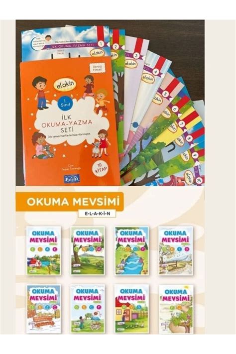 Parıltı Yayınları 1 Sınıf Elakin Ilk Okuma yazma Seti 10 Kitap