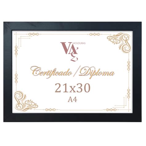 Moldura Quadro A4 Certificados Vidro 21x30cm Shopee Brasil