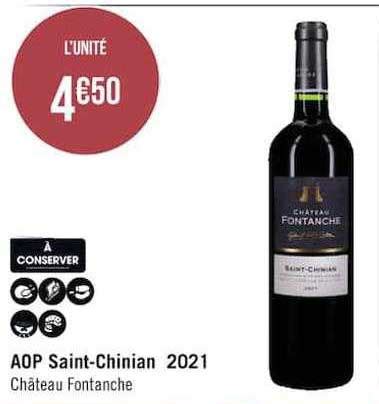 Offre Aop Saint chinian 2021 Château Fontanche chez Supermarches