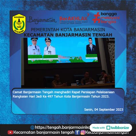 Camat Banjarmasin Tengah Menghadiri Rapat Persiapan Pelaksanaan