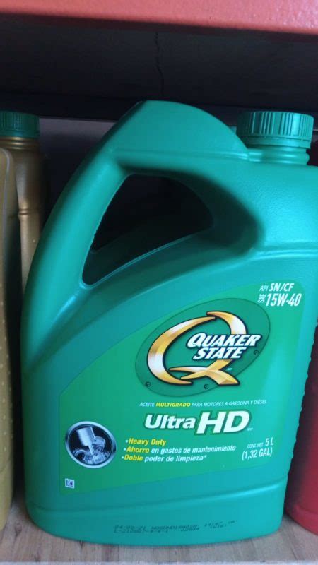 AC 126 Aceite QUAKER STATE SAE 15W 40 SN CF Multigrado Para Motor A