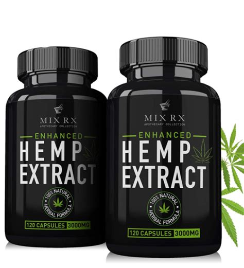 2 Pack Hemp Oil 240 Capsules 3000mg For Relief Maximized Potency Hemp Capsules Made In Usa