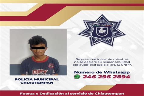 Pone a disposición policía de Chiautempan a masculino por intento de robo