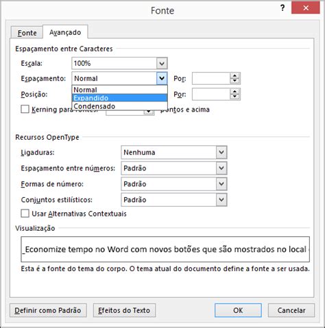 Alterar os espaços entre texto Suporte do Office