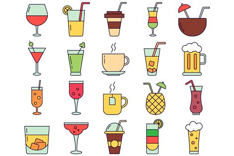 Drinks Vector Free Icon Set