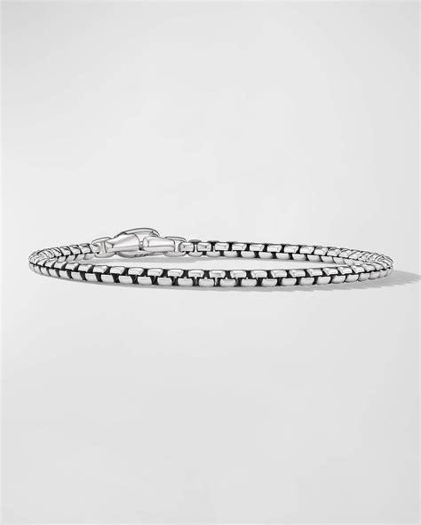 David Yurman Box Chain Bracelet In Sterling 4mm 7 5 L Silver Editorialist