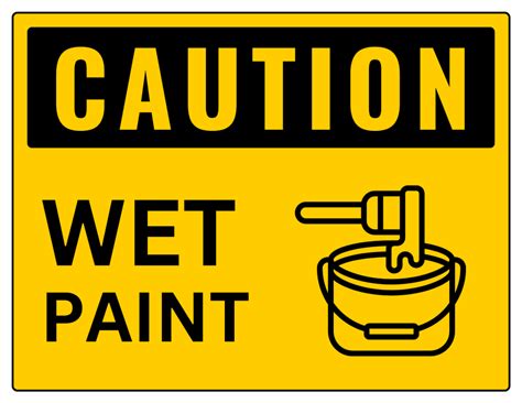 Caution Wet Paint Sign: Printable Templates (Free PDF Downloads)