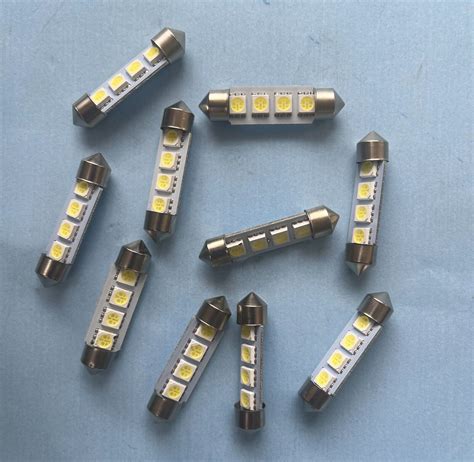 Fit Fiat Led Mm Number Plate Xenon White Festoon Error Free