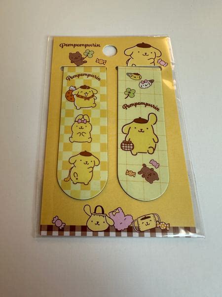 Sanrio 2022 Pompompurin Deadstock Magnetic Bookmark 2 Pack Kawaiipaperdream