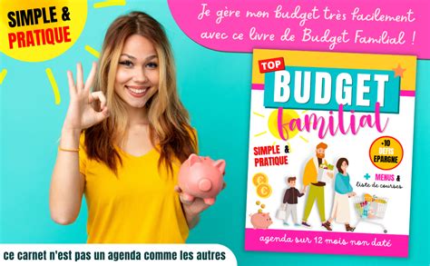 Budget familial agenda mensuel 12 mois non daté ultra simple pour