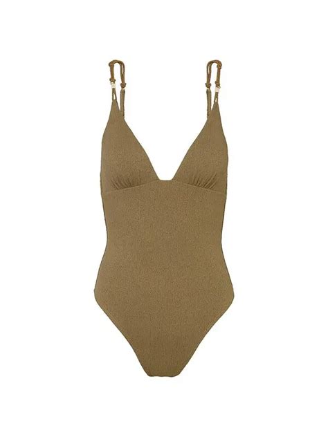 Vix Paula Hermanny Firenze Claire One Piece Swimsuit Olive Editorialist