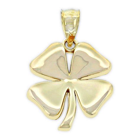 Charm America - Charm America - Gold Four Leaf Clover Charm - 14 Karat ...