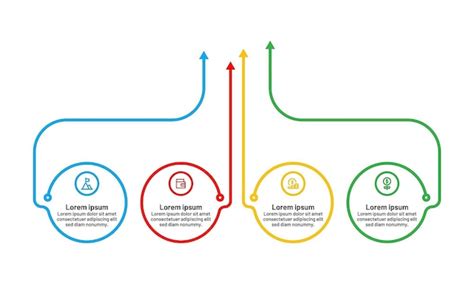 Plantilla De Infograf A Moderna Con Iconos Y Flechas Vector Premium