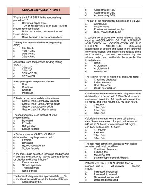 Clinical Microscopy Quizzes Clinical Microscopy Part What Is The