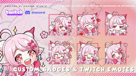 Create Chibi Twitch Emotes And Badges For Streamers Vtubers By Fkfung