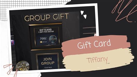 Second Life Free Gifts L Giftcard Tiffany Youtube