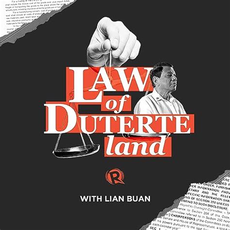 Law Of Duterte Land With Lian Buan Rappler Books