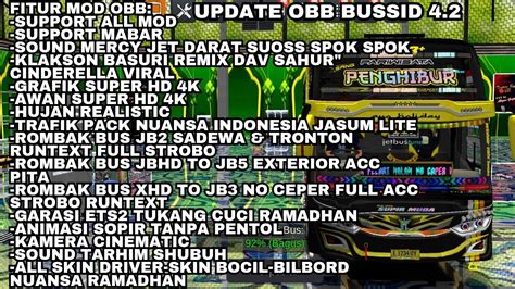 OBB BUSSID 4 2 UPDATE OBB TERBARU SOUND MERCY SPOK SPOK XHD ROMBAK JB 3