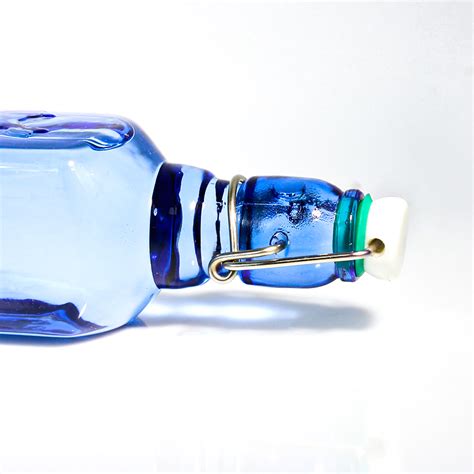 blue glass containers  swing cap link glass bottle manufacturer