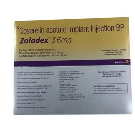 Zoladex 36mg Goserelin Acetate Implant Injection At Rs 7200box In New