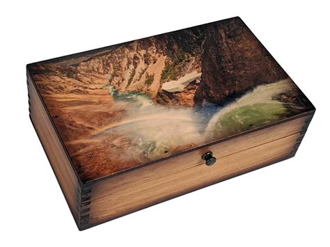 Yellowstone Lower Falls Medium Wood Box