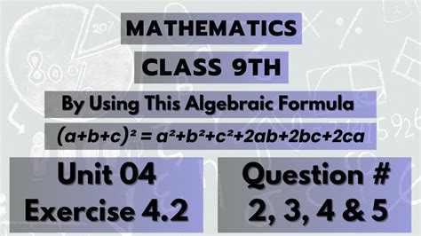 Class 9 Math Unit 4 Exercise 4 2 Q2 Q3 Q4 Q5 Solutions STEM