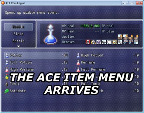 Ace Item System Game Dev Unlimited