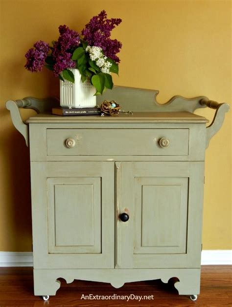 Antique Washstand With A Folkart Home Decor Chalk Paint Makeover An