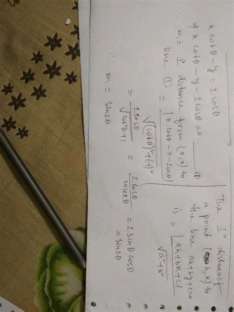 4 If M And N Are The Lengths Of The Perpendicular From The Origin To