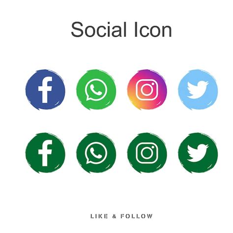 Colecciones De Logotipos Circulares Populares En Las Redes Sociales