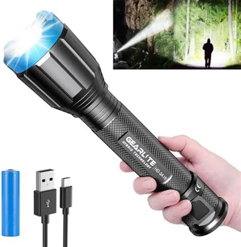 Gearlite Super Bright Led Torches Powerful Lumens Upgraded Hybrid