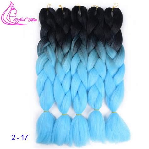 Alirobam Hair 24 Ombre Kanekalon Jumbo Braiding Hair Synthetic Crochet Braid Hair Extensions