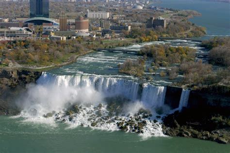 Niagara Falls Aerial View stock photo. Image of beauty - 81421464