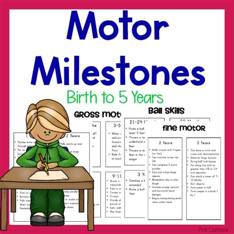 Early Intervention Motor Milestones - Pink Oatmeal Shop