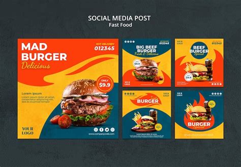 Premium Psd Fast Food Social Media Post Template