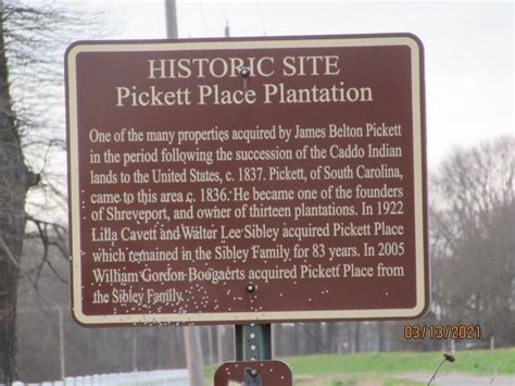 Pickett Place Plantation Historical Marker