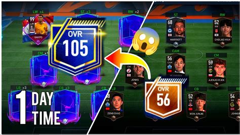 How I Reached 105 Ovr In Just 1 Day From 56 Ovr Ucl Pack Opening