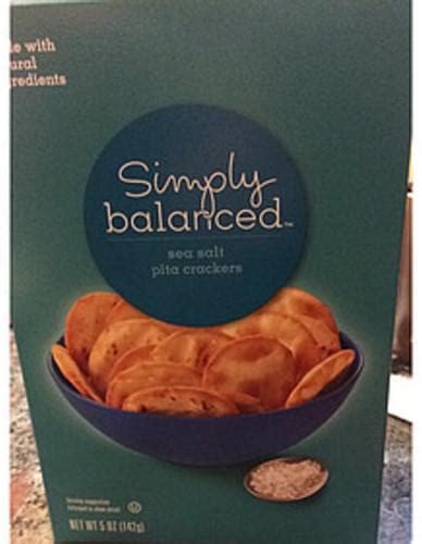 Simply Balanced Sea Salt Pita Crackers G Nutrition Information