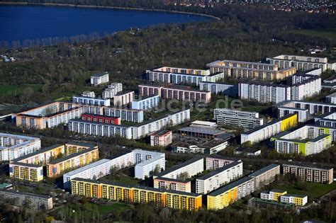 Luftbild Leipzig Plattenbau Hochhaus Wohnsiedlung Im Ortsteil