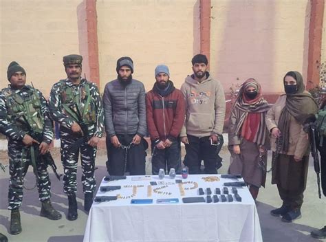 Woman Among Four Arrested In North Kashmirs Bandipora Police