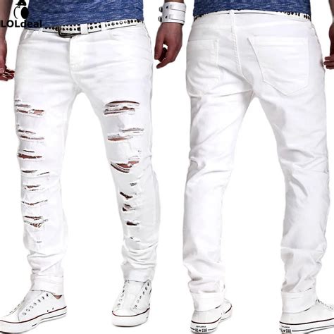 New Denim Ripped Jeans For Men Skinny Distressed Slim Fit Designer