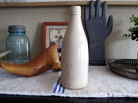 Antique Salt Glazed Stoneware Bottle Vintage Barware Antique Etsy