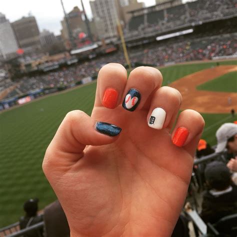 Detroit Tiger Nails Tiger Nails Detroit Tigers Nails Tiger Nail Art