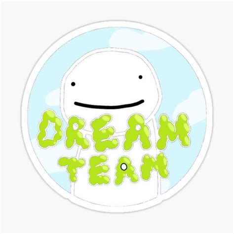 "Dream merch, dream smp and dream team" Sticker by Vekube | Redbubble