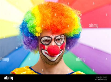 Funny Clown Face Stock Photo Alamy