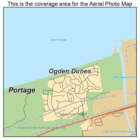 Aerial Photography Map Of Ogden Dunes In Indiana